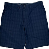 Tommy Hilfiger Checked Chino Shorts - 36W 9L Blue Cotton