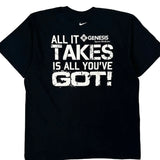 Nike T-Shirt - Medium Black Cotton