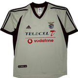 Benfica Adidas 2001-02 Away Football Shirt - Large Beige Polyester