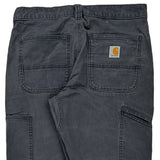 Carhartt Double Knee Carpenter Trousers - 30W 30L Grey Cotton