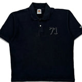 71 Embroidery Hard Rock Cafe Polo Shirt - XL Black Cotton