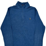 Age 14-16 Polo By Ralph Lauren 1/4 Zip - Large Blue Cotton