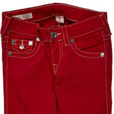 True Religion Skinny Jeans - 24W UK 2 Red Cotton
