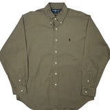 Blake Ralph Lauren Shirt - Large Khaki Cotton