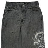 Southpole Graphic Jeans - 32W 30L Gray Cotton Blend