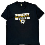 Single Stitch Lathrop Soccer Screen Stars Graphic T-Shirt - 2XL Black Cotton Blend