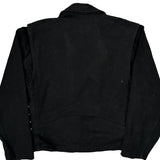 100% Smooth Camel Leather Jacket - Large Black Cotton