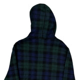 Polo By Ralph Lauren Checked Hoodie - Large Blue Cotton
