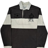 All-England Football Series 1839 Ralph Lauren Striped Rugby Shirt - Large Gray Cotton