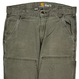 Carhartt Double Knee Cargo Pants - 34W 34L Gray Cotton Blend