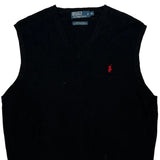 Polo By Ralph Lauren Sweater Vest - XL Black Cotton