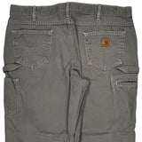 Carhartt Carpenter Trousers - 40W 30L Grey Cotton