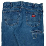Dickies Double Knee Carpenter Jeans - 34W 30L Blue Cotton