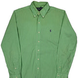 Ralph Lauren Striped Shirt - Medium Green Cotton