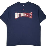 Nationals Majestic Mlb T-Shirt - XL Navy Cotton
