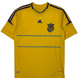 UKraine Adidas 2011-13 Home Football Shirt - XL Yellow Polyester