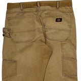 Dickies Carpenter Trousers - 34W 34L Brown Cotton