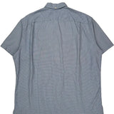 Bob Camp Ralph Lauren Checked Short Sleeve Shirt - Large Blue Cotton