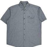 Carhartt Short Sleeve Shirt - Large Blue Cotton