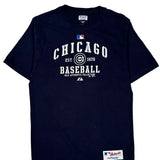 Chicago Cubs Majestic Mlb T-Shirt - Medium Navy Cotton