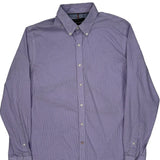 Tommy Hilfiger Slim Fit Shirt - Large Purple Cotton