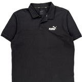 Puma Polo Shirt - Large Black Cotton