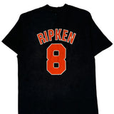 Orioles Majestic Single Stitch T-Shirt - Large Black Cotton