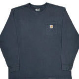Carhartt Long Sleeve T-Shirt - 2XL Gray Cotton
