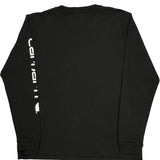 Loose Fit Carhartt Long Sleeve T-Shirt - Large Black Cotton