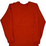 Chaps Ralph Lauren Graphic Long Sleeve T-Shirt - Large Orange Cotton