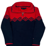 Age 4-5 Tommy Hilfiger 1/4 Zip - XS Navy Cotton