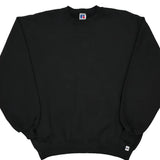 90S Made In USA Russell Athletic Blank Sweatshirt - XL Black Cotton Blend