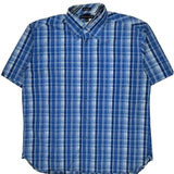 Tommy Hilfiger Checked Short Sleeve Shirt - XL Blue Cotton