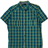 Oakley Checked Short Sleeve Shirt - XL Green Cotton