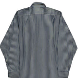 Lacoste Striped Shirt - Large Blue Cotton