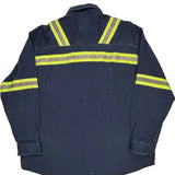 Quincy Carhartt Striped Shirt - 2XL Navy Cotton
