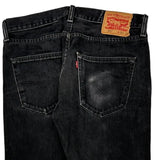 Levis 501 Jeans - 33W 31L Black Cotton