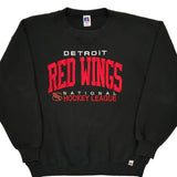 Made In USA Detroit Red Wings Russell Athletic Graphic Sweatshirt - 2XL Black Cotton Blend