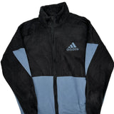 Adidas Fleece Jacket - Large Black Polyester