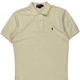 Polo By Ralph Lauren Polo Shirt - Medium Cream Cotton