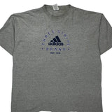 Three Stripe Brand Adidas Graphic T-Shirt - 2XL Grey Cotton