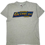 Classic Country 104 Kjq Fruit Of The Loom Single Stitch T-Shirt - Large Grey Cotton