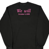 Susan G. Komen Race For The Cure Chase Authentics Graphic Long Sleeve T-Shirt - XL Black Cotton