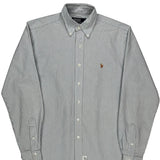 Polo By Ralph Lauren Striped Shirt - Medium Blue Cotton