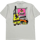 Red Man Country Concert Screen Stars Graphic T-Shirt - Large White Cotton Blend