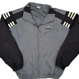 Adidas Track Jacket - Small Grey Polyester