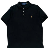 Polo By Ralph Lauren Slim Fit Polo Shirt - Large Black Cotton