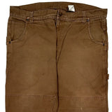 Cat Double Knee Carpenter Pants - 36W 30L Brown Cotton