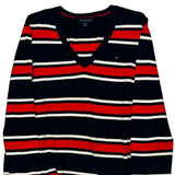 Tommy Hilfiger Striped Jumper - Medium Navy Cotton