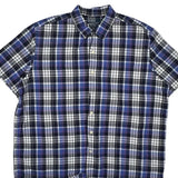 Polo By Ralph Lauren Checked Short Sleeve Shirt - XL Blue Cotton